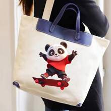 Cute Panda Graphic Heat Transfer Printing, Unisex Design, Popular Logo Applique Suitable For Garments, Backpacks, Hats, Pillows, DIY