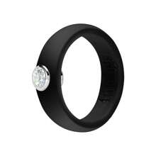 OVERSIZE 4-12 Silicone Rhinestone Ring For Men And Women Silicone Diamond Rings - Women's Wedding Engagement Rubber Band - Black - View 1