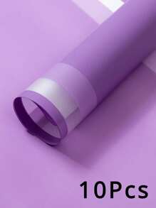 10Pcs Translucent Flower Bouquet Wrapping Paper Korean Flower Wrapping Paper, Jelly Film Waterproof Flower Shop Wrapping Paper Material, DIY Gift Wrapping Paper, Holiday, Wedding, Graduation Season, Birthday Flower Shop Materials. - Multicolor - View 16