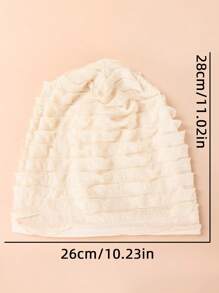 1pc Daily Casual Headscarf, For Indoor And Outdoor, Warm Slouchy Head Cover Hat