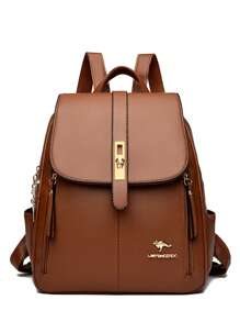 2025 奢华女士软皮背包时尚设计师女士软 PU 皮革书包大容量旅行包