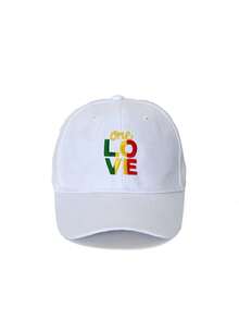 1pc Love Embroidered Lightweight Breathable Fashionable Outdoor Travel Party Cap, Unisex, Holiday Gift - A - View 10
