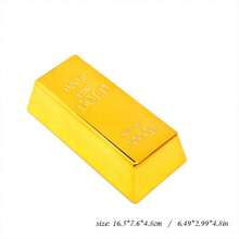 Imitation Gold Plastic Gold Bars & Bricks - Decorative Electroplated Hollow Gold Bricks - Decorative Items - Gold Bars & Bricks - Festive Gifts - Gifts - Decor - Collectibles - Birthday Gifts - Decorative Props - Props - Easter Gifts - April Fool's Gifts - Halloween Gifts - Christmas Gifts