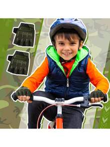1 par de guantes para niños, guantes sin dedos a media para bicicleta, sin deslizamiento con gel, para bicicleta o motocicleta