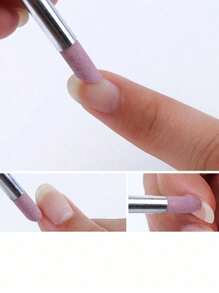 [5pcs/1set] Quartz & Ceramic Nail Polishing & Carving Pen Kit, 45 Degree Cuticle & Skin Remover, Nail Polish, Nail File, Smooth Rock Stone, Natural Nail Gel
