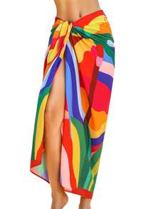 Hawaiian Sarong Wraps For Women Swimsuit Coverup Long Bikini Skirt Cover Ups Swimwear Pareo Beach Cover Up