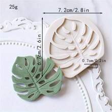 1pc Nature-Inspired Green Leaf, Rose Leaf, Elm Leaf, Turtle Back Leaf Silicone Cake Chocolate Mold, High-Quality Silicone Mold For Fondant, And Durable Kitchen Silicone Mold, Suitable For Various Holiday Cake Decorations - Forest Green Leaf Silicone Mold - View 11