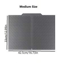 1pc/3pcs,S/M/L,Silicone Kitchen Dish Drying Mat Drainer Mat Protection Heat Resistant Counter Top Mat Sink Non Slip For Coffee Shops Bars Tools(Gray/White) - Multicolor - View 16