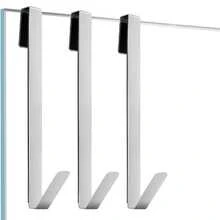 浴室淋浴门挂钩、门上挂钩、浴室毛巾挂钩、用于毛巾的涂层花环门衣架挂钩、无框玻璃淋浴门淋浴挂钩、储物