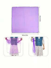 6pcs Vibrant Candy Color Square Scarves For Women,Fabric Sensory Dancing Scarves Set, Perfect For Casual Outings, Dance Performances, And Stylish Accessories, Hair Scarf - Multicolor - View 5