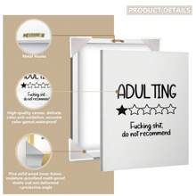 1pc, Canvas Hanging Picture, Framed, Poster, Wall Art, Adult Wall Art: Funny Letter Printing Poster, Indoor Use, Suitable For Living Room, Bedroom, Office, Bathroom, Kitchen, Art Print, Wall Decoration, Modern Style, Vintage Charm, Text Poster Gifts Birthday Graduation