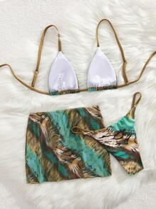 Ladies New European And American Two Pieces Bikini Set