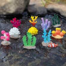 Decoración ornamental de coral artificial para acuario, paisaje submarino tropical