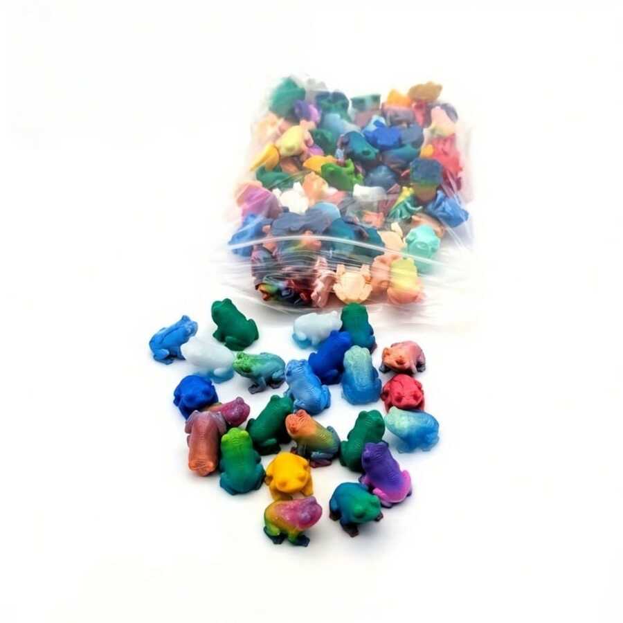 Tượng Ếch Mini - Đồ trang trí nhảy vui vẻ thích hợp làm quà tặng cho cây cối và thiên nhiên, bán theo gói 10/30/50 - Ếch 3D - Xem 1