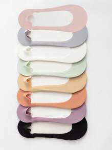 1/8 Pair Thin Invisible Socks, Candy Color Women Invisible Socks Suitable For Spring/Summer, Non-Slip - Multicolor - View 12