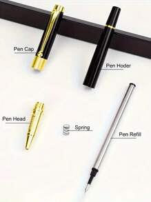 Customizable Personalized Business Gift Set With Metal Signing Pen, Corporate Promotional Gift - Multicolor - View 4