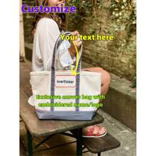 Customizable Embroidered Canvas Bag With Exclusive Name/Logo Embroidery - Multicolor - View 2