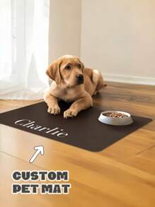 Customized Pet Name Dog Mat, Customized Dog Food Mat, Premium Diatomaceous Earth Mat, Customized Dog Meal Mat, Customized Dog Bowl Mat, Pet Mat, Gift For Dog Lovers, Gift For Dog Moms, Customized Dog Gifts - Multicolor - View 2