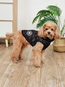 带牵引绳挂钩的狗狗加厚背心，小型犬冬季保暖服