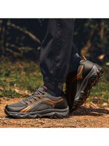 Men's Low-Top Outdoor Camping Sports Shoes, Breathable Casual Comfortable Hiking Trekking Workwear Sneakers
