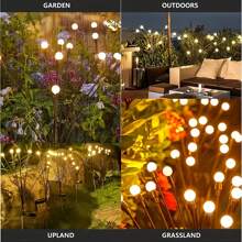 10 luces solares LED para el jardín - Eficientes energéticamente, luces de paisaje sensibles al tacto, acabado de níquel pulido, resistentes al agua IPX4, fácil montaje en poste para decorar el jardín y el patio, luces solares para exteriores