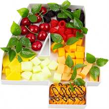 1pc 0-9 Numeric Shaped Reusable Dessert Display Plate, 26 Alphabet A-Z Shaped Tray, Suitable For Filling With Sweets, Cakes, Chocolates, Fruits, Ideal For Graduation Ceremony, Birthday Party, Bachelor Party, Wedding Anniversary, Various Holiday Table Decor