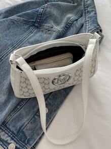 1 pieza Bolso versátil de mujer con bloques de color para uso diario, bolso de hombro de alta calidad y exclusivo adecuado para citas, compras, regalos