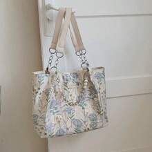 1 件托特包女士包花卉面料大容量通勤包时尚百搭必备