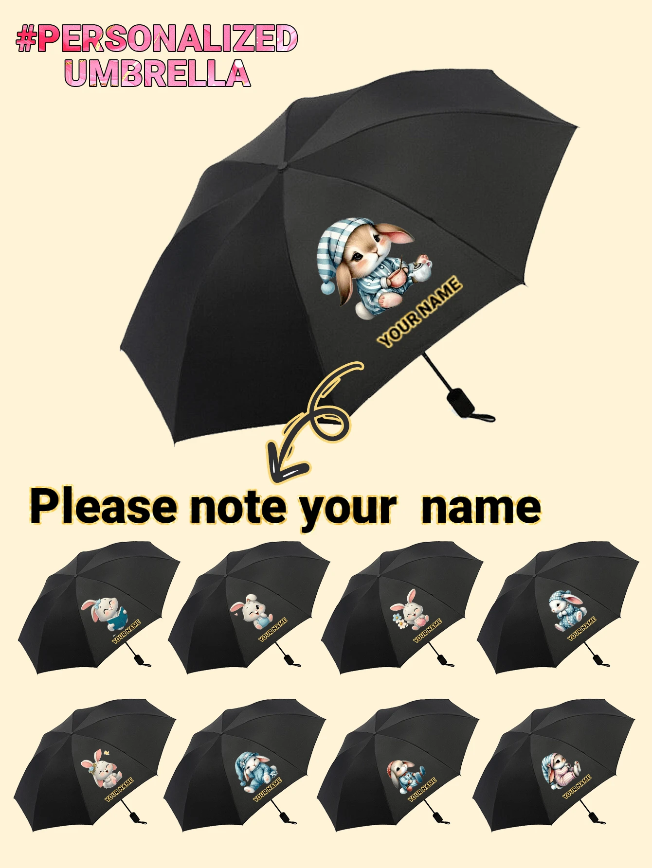 Ô Phục sinh Thỏ Nhỏ Cá nhân hóa, Ô tự động tùy chỉnh có tên, Quà tặng cho học kỳ mới, Quà tặng bất ngờ cho lễ hội, Quà tặng ngày lễ tình nhân, Quà tặng khai trương cho công ty, Quà tặng sinh nhật, Đồ thủ công mỹ nghệ cưới, Ô tự làm cá nhân hóa, Ô trẻ em, Vật dụng thiết yếu khi đi du lịch và đi bộ đường dài, Quà lưu niệm cho sự phát triển của trẻ em khi trở lại trường - trắng - Xem 1