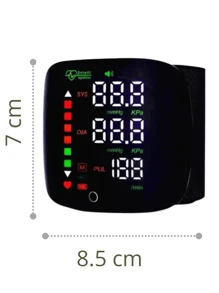 Baumanómetro Monitor Digital de Presión Arterial Sanguínea Pantalla LED Recargable para Detectar Presión Sanguínea  Datos de Memoria con Almacenamiento de Historial Oxímetro Pulsovital Automático Portátil Monitor Inteligente Tensiómetro de Brazo de Muñeca Detección Automática Medición Precisa Frecuencia Cardíaca Aritmico Duradero Compacto Portátil de Brazo Básico para el Hogar Multiusuario con Voz Incluida Innovación Médica - Negro - Ver 4