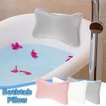 1pc Powerful Suction Cup Bathtub Pillow | Home SPA Grade Neck Support Massage Bath Cushion | Waterproof & Mildew-Resistant Material, Fits Round/Square Tubs & Hot Soak Buckets | Removable & Washable Relaxing Shoulder Neck Head Rest | Bathroom SPA Gift Bathroom Decor Fall Decor Bathroom Accessories Back To School - Multicolor - View 1