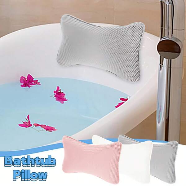 وسادة حوض الاستحمام ذات شفط قوي | وسادة استحمام بدرجة SPA منزلية لدعم الرقبة والتدليك | مصنوعة من مواد مقاومة للماء والعفن، تناسب أحواض الاستحمام المستديرة والمربعة وأحواض النقع الساخنة | قابلة للإزالة والغسيل، وسادة استرخاء للرأس والرقبة والكتف | هدية SPA للحمام، ديكور الحمام، ديكور الخريف، اكسسوارات الحمام، عودة إلى المدرسة