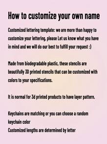 1 pezzo Portachiavi personalizzato in acciaio inossidabile con nome 3D stampato, portachiavi con marchio nome 3D, pendenti per zaini scolastici per bambini, portachiavi anti-smarrimento per bambini, portachiavi con nome proprietario per bambini, accessori per raduni familiari per prevenire la perdita delle chiavi, accessori alla moda per l'autunno, accessori di abbigliamento, portachiavi e accessori personalizzati - Colori personalizzati - Visualizzare 8