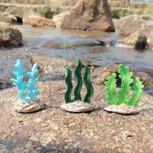 Decoración ornamental de coral artificial para acuario, paisaje submarino tropical