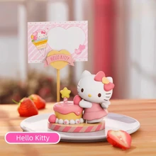 Sanrio 1 Pieza de la Serie de Postres de la Familia Sanrio en Caja Sorpresa - Decoración para la Mano, Regalo de Cumpleaños, Decoración de Escritorio de Oficina, Clip para Tarjetas de Visita y Fotos
