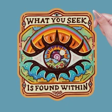 您寻找的/防风雨户外贴纸，精神，嬉皮，适用于笔记本电脑、车窗、保险杠 | 蓝白文字，汽车贴花贴纸，学校用品，返校 - 彩色 - 查看 9