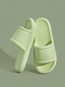 Unisex Indoor Home EVA One-Piece Slippers, Simple Solid Color Lightweight Soft Flexible Bathroom Shower Non-Slip Casual Slippers For Home Use, Suitable For Teen, Summer Casual, Outdoor Athletic, Vacation Travel, Graduation Gifts, Birthday Dress Accessories