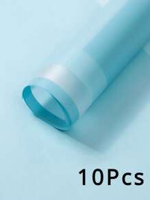 10Pcs Translucent Flower Bouquet Wrapping Paper Korean Flower Wrapping Paper, Jelly Film Waterproof Flower Shop Wrapping Paper Material, DIY Gift Wrapping Paper, Holiday, Wedding, Graduation Season, Birthday Flower Shop Materials. - Multicolor - View 13