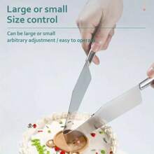 1pc Stainless Steel Cake Cutter And Server Set-Professional Wedding And Birthday Party Cake Slicer, Suitable For All Activities Of Metal Knives.