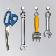 5pcs/Set 14lbs Super Strong Magnetic Hooks - Anti-Rust Space Saving Square Magnetic Hooks With 180° Rotating, Heavy Duty For Kitchen, Fridge, Microwave Oven