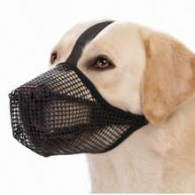 Muselière pour chien, muselières à maille souple pour petits, moyens et grands chiens, muselière de protection contre l'appât empoisonné avec sangles réglables, prévient la morsure, le mâchage et la léchouille
