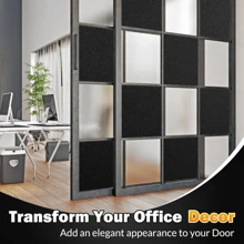 1 卷全遮光窗膜，磨砂玻璃隐私遮光，可拆卸不透明房间遮光罩，适合白天睡眠遮光，11.84/17.53*78.7 英寸 - 黑色 - 查看 3