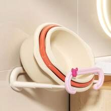 1pc Heart-Shaped Expandable Bathroom Shelf, Wall-Mounted Storage Rack Holder For Sink/Vanity/Kitchen/Balcony, No-Drill