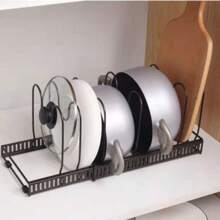 1 pièce Étagère de rangement et d'égouttage de cuisine style japonais simple, pour couvercles de casseroles, planches à découper et poêles