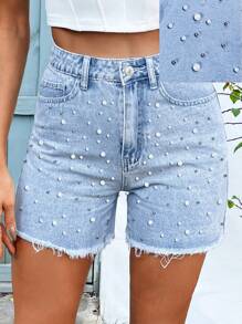 Form-Fitting Fashion Sexy Women's 5-Pocket Cropped Denim Jeans, Casual Travel Summer Style