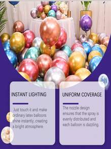 Balloon Sparkle Spray For Holiday Family Gatherings & Parties, Keeps Balloon Texture Glossy And Durable Without Oxidation Or Fading, Especially Suitable For Weddings, Birthdays, Holidays, Graduations, Dances, Annual Meetings, Parties, And More