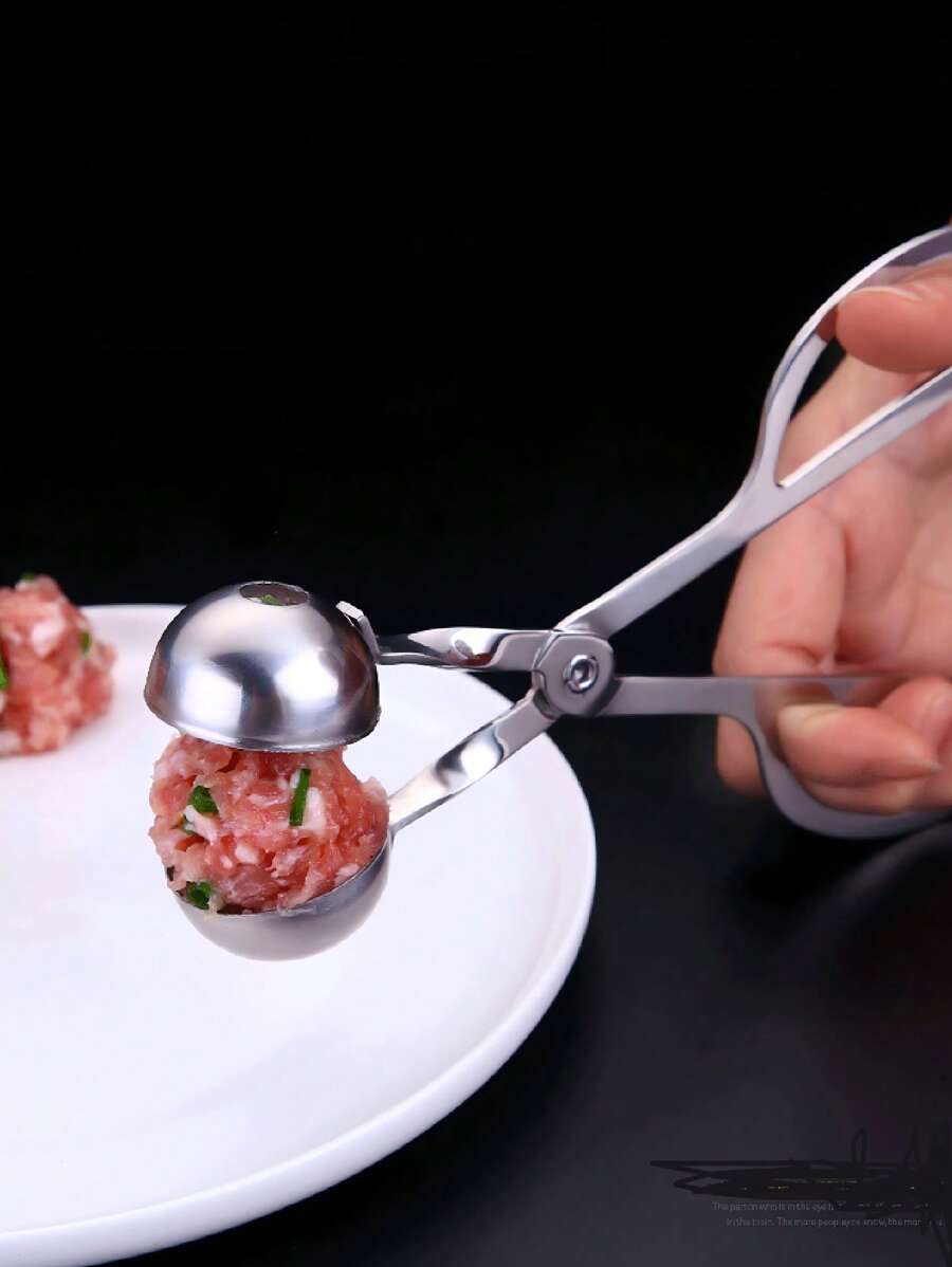 Make Delicious Meatballs Easily With This 1pc Kitchen Convenient Stainless Steel Meatball Maker!