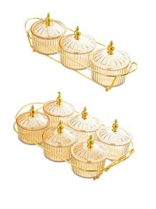 1 Set, 2/3/4/6pcs Food Serving Plates, Plastic Snack Plate Set For Wedding Party, Wedding Appetizer Set, Kitchen Supplies, Wedding Supplies, Party Supplies - Multicolor - View 21