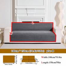 1pc Waterproof Corduroy Jacquard 4-Season Sofa Cushion Cover, Simplistic Modern Style Pet-Friendly Anti-Scratch Anti-Slip Sofa Slipcover, Suitable For 1/2/3/4-Seat Sofa In Living Room (Armrest Sold Separately)