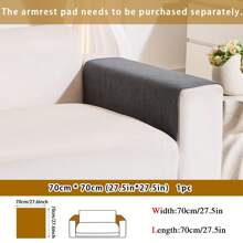 1pc Waterproof Corduroy Jacquard 4-Season Sofa Cushion Cover, Simplistic Modern Style Pet-Friendly Anti-Scratch Anti-Slip Sofa Slipcover, Suitable For 1/2/3/4-Seat Sofa In Living Room (Armrest Sold Separately)